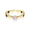 Pierścionek W0295 Diament Laboratoryjny różowy 0,15ct żółte złoto