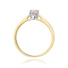 Pierścionek W0295 Diament Laboratoryjny różowy 0,15ct żółte złoto