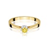 Pierścionek W0295 Diament Laboratoryjny żółty 0,15ct żółte złoto
