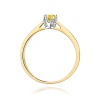 Pierścionek W0295 Diament Laboratoryjny żółty 0,15ct żółte złoto