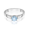 Pierścionek W0544 Diament Laboratoryjny niebieski 0,50ct białe złoto