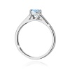 Pierścionek W0544 Diament Laboratoryjny niebieski 0,50ct białe złoto