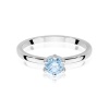 Pierścionek W0535 Diament Laboratoryjny niebieski 0,50ct białe złoto