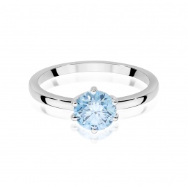 Pierścionek W0535 Diament Laboratoryjny niebieski 1,00ct białe złoto