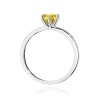 Pierścionek W0535 Diament Laboratoryjny żółty 0,50ct białe złoto