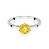 Pierścionek W0535 Diament Laboratoryjny żółty 1,00ct białe złoto