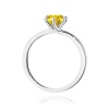 Pierścionek W0535 Diament Laboratoryjny żółty 1,00ct białe złoto