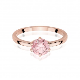 Pierścionek W0535 Diament Laboratoryjny różowy 1,00ct różowe złoto