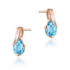 Kolczyki K0578 Topaz 2 x 0.90ct różowe złoto