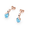 Kolczyki K0578 Topaz 2 x 0.90ct różowe złoto