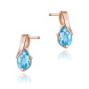 Kolczyki K0578 Topaz 2 x 0.90ct różowe złoto sztyft zakręcany