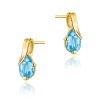 Kolczyki K0578 Topaz 2 x 0.90ct żółte złoto
