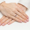 Pierścionek W0435 Szafir 0,15ct różowe złoto