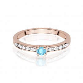 Pierścionek W0288 Topaz Swiss 0,15ct różowe złoto