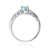 Pierścionek W0014 Diament Laboratoryjny niebieski 0,50ct białe złoto