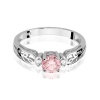 Pierścionek W0014 Diament Laboratoryjny różowy 0,50ct białe złoto