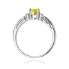 Pierścionek W0014 Diament Laboratoryjny żółty 0,50ct białe złoto