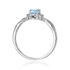 Pierścionek W0019 Diament Laboratoryjny niebieski 0,50ct białe złoto