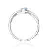 Pierścionek W0028 Diament Laboratoryjny niebieski 0,50ct białe złoto