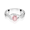 Pierścionek W0028 Diament Laboratoryjny różowy 0,50ct białe złoto