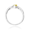Pierścionek W0028 Diament Laboratoryjny żółty 0,50ct białe złoto