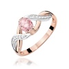 Pierścionek W0028 Diament Laboratoryjny różowy 0,50ct różowe złoto