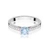 Pierścionek W0052 Diament Laboratoryjny niebieski 0,50ct białe złoto