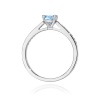 Pierścionek W0052 Diament Laboratoryjny niebieski 0,50ct białe złoto