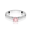Pierścionek W0052 Diament Laboratoryjny różowy 0,50ct białe złoto