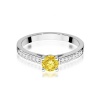 Pierścionek W0052 Diament Laboratoryjny żółty 0,50ct białe złoto