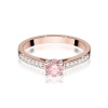 Pierścionek W0052 Diament Laboratoryjny różowy 0,50ct różowe złoto