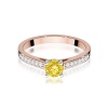 Pierścionek W0052 Diament Laboratoryjny żółty 0,50ct różowe złoto