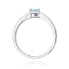 Pierścionek W0065 Diament Laboratoryjny niebieski 0,50ct białe złoto