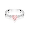 Pierścionek W0065 Diament Laboratoryjny różowy 0,50ct białe złoto