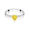 Pierścionek W0065 Diament Laboratoryjny żółty 0,50ct białe złoto