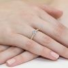 Pierścionek W0065 Diament Laboratoryjny niebieski 0,50ct żółte złoto