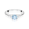 Pierścionek W0451 Diament Laboratoryjny niebieski 0,50ct białe złoto