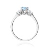 Pierścionek W0451 Diament Laboratoryjny niebieski 0,50ct białe złoto
