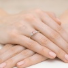 Pierścionek W0451 Diament Laboratoryjny różowy 0,50ct białe złoto