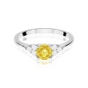 Pierścionek W0451 Diament Laboratoryjny żółty 0,50ct białe złoto