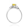 Pierścionek W0451 Diament Laboratoryjny żółty 0,50ct białe złoto