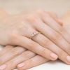 Pierścionek W0451 Diament Laboratoryjny różowy 0,50ct żółte złoto