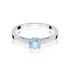 Pierścionek W0066 Diament Laboratoryjny niebieski 0,50ct białe złoto