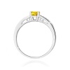 Pierścionek W0066 Diament Laboratoryjny żółty 0,50ct białe złoto