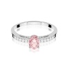 Pierścionek W0067 Diament Laboratoryjny różowy 0,50ct białe złoto