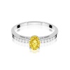Pierścionek W0067 Diament Laboratoryjny żółty 0,50ct białe złoto
