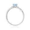 Pierścionek W0068 Diament Laboratoryjny niebieski 0,50ct białe złoto