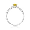 Pierścionek W0068 Diament Laboratoryjny żółty 0,50ct białe złoto
