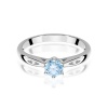 Pierścionek W0074 Diament Laboratoryjny niebieski 0,50ct białe złoto