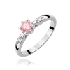 Pierścionek W0074 Diament Laboratoryjny różowy 0,50ct białe złoto
